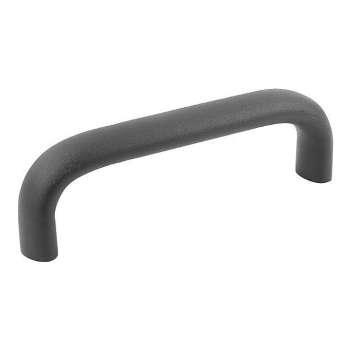 KIPP Poignée à étrier ovale aluminium M6 filetage intérieur entraxe 100 mm noir
