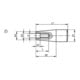KIPP Poignée conique fixe Gr. 1 D=M08 D1=17 Forme C Duroplast noir brillant