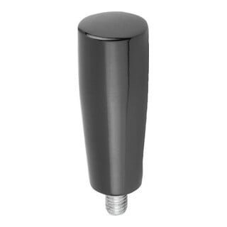 KIPP Poignée conique fixe Gr.1 M6x18 Duroplast noir brillant