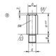 KIPP Positionsfuß G=M06 H=20 Form B Vergütungsstahl SW=10
