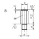 KIPP Positionsfuß G=M08 H=15 Form A Vergütungsstahl SW=13