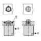 KIPP Presseur de centrage pneumatique D1=16 D=20 M03 acier inoxydable NBR