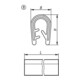 KIPP Profil de protection d’angle 5000 x 10 x 14,5 silicone bleu Forme B