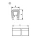 KIPP Profilé de protection d'angle 20000 x 8 x 10 Silicone bleu Acier inoxydable