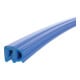 KIPP Profilé d'étanchéité de protection d'angle 2000 x 8,8 x 13,1 silicone bleu acier inoxydable A2