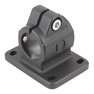 KIPP Rohrverbinder mit Flansch Form B Typ 50 Aluminium schwarz