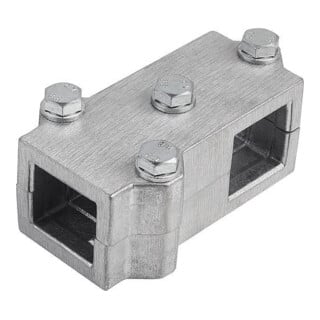 KIPP Rohrverbinder T-Stück Aluminium für Vierkantrohre A=30,3 Stahl