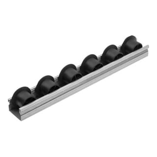 KIPP Rollenbahn Form B mit Spurkranz 2000mm Stahl verzinkt Polypropylen