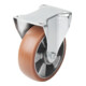 KIPP Roulette à bandage caoutchouc D100 x 40 mm faible résistance au roulement
