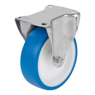 KIPP Roulette fixe sans système de blocage Ø 160 Thermoplastique 1.4301 pour secteur hygiène