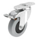KIPP Roulette pivotante avec système de blocage Stop-Fix Ø 100 mm I 32 mm caoutchouc acier