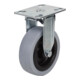KIPP Roulette pivotante sans système de blocage Caoutchouc Acier Ø125 x 25 mm