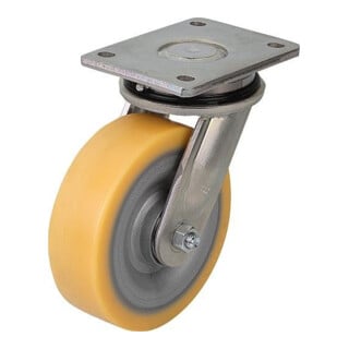 KIPP Roulette pivotante sans système de blocage Polyuréthane 200 x 50 mm Acier