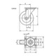 KIPP Roulette pivotante sans système de blocage Polyuréthane 200 x 50 mm Acier