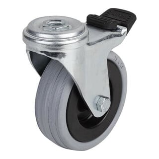 KIPP Roulette pivotante Stop-Fix caoutchouc acier Ø 100 I 25