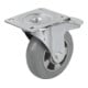KIPP Roulette pivotante Stop-Fix Ø 160 x 50 mm Roue en caoutchouc souple