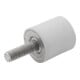 KIPP Rubber buffer type D external thread M04x10 Ø 10mm stainless steel 1.4401