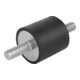 KIPP Rubberbuffer Type A Buitenbouten M08x23 Ø30 H15 Staal Elastomeer Natuurlijk rubber