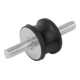 KIPP Rubberbuffer type AT taps toelopend buitendraad M04x13 Ø10mm H10 staal samenstelling: elastomeer