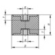 KIPP Rubberbuffer Type C M04 Ø15mm H15 Staal Elastisch Natuurlijk Rubber