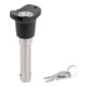 KIPP RVS afsluitbare kogelborgpen D1=12 L=25 1.4305