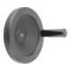 KIPP Scheibenhandrad D1=100 Passbohrung mit Nut D2=12H7 Aluminium