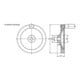 KIPP Scheibenhandrad D1=100 Passbohrung mit Nut D2=12H7 Aluminium