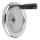 KIPP Schijfhandwiel D1=100 Passingsboorgat D2=12H7 Aluminium Duroplast greep
