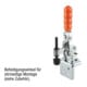 KIPP Schnellspanner Fuß waagrecht F1=2500 Andruckspindel M08x60