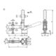 KIPP Schnellspanner Fuß waagrecht F2=2600 verstellbar Andruckspin