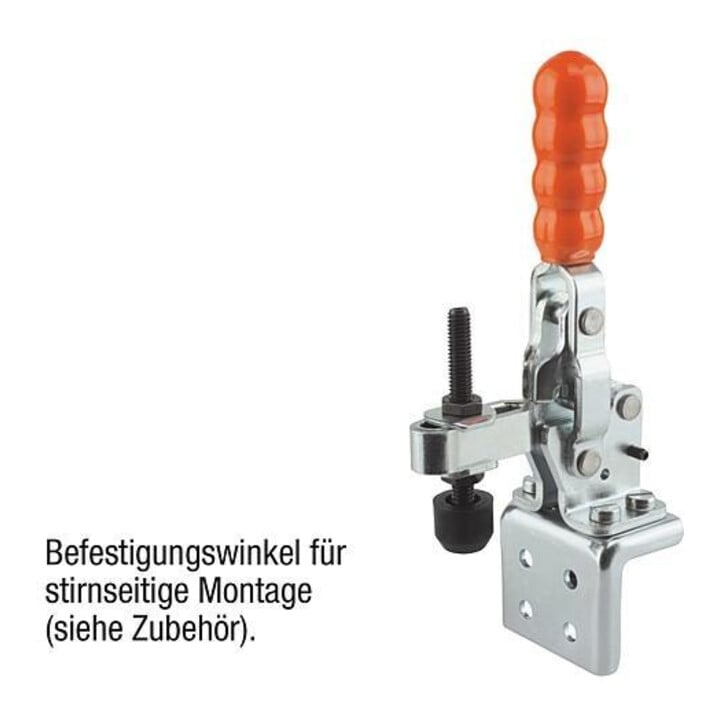 KIPP Schnellspanner Fuß waagrecht Standard F2=1650 verstellbar Andruckspindel M
