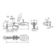 KIPP Schnellspanner horizontal F1=2000 Sicherheitsverriegelung Fuß waagrecht vernickelt