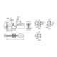 KIPP Schnellspanner Horizontal F1=650 verstellbar antistatisch Fuß waagrecht