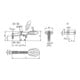 KIPP Schnellspanner horizontal mit Sicherheitsverriegelung F1=1350 vernickelt