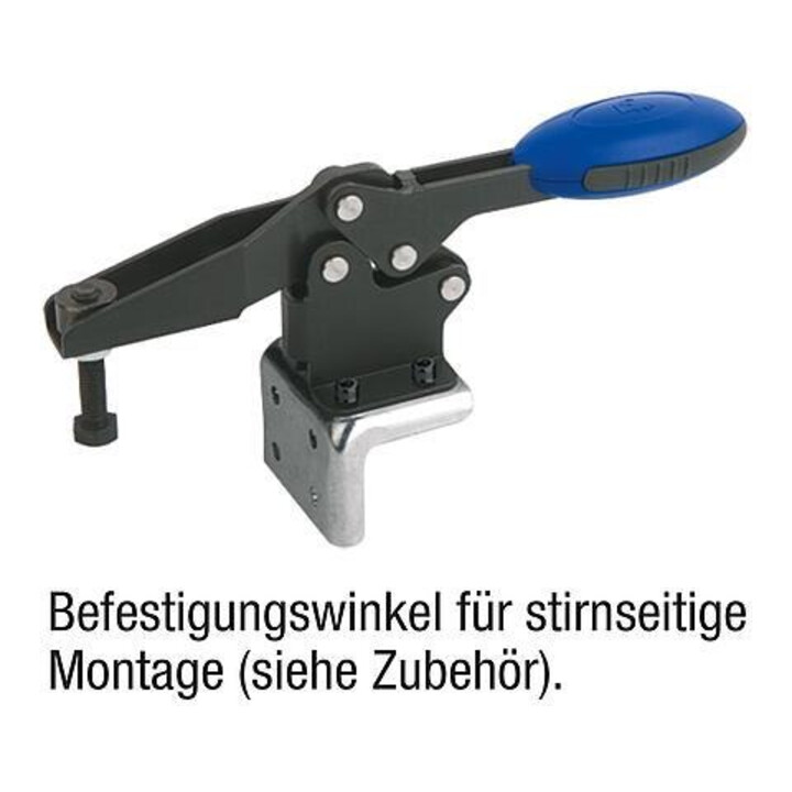 KIPP Schnellspanner horizontal mit Sicherheitsverriegelung Fuß waagrecht F1=2200 ver.