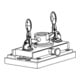 KIPP Schnellspanner horizontal Standard F1=650 verstellbar Andrucks.