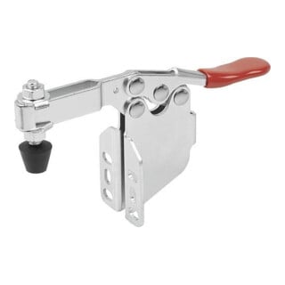 KIPP Schnellspanner Horizontal Standard Fuß abgewinkelt F2=1200 verstellbar Andruckspindel