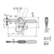 KIPP Schnellspanner Horizontal Standard Fuß senkrecht F2=5400 voller Haltearm M1