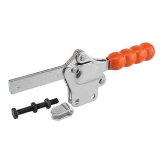 KIPP Schnellspanner Standard Fuß senkrecht horizontal voller Haltearm Stahl verzinkt
