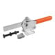 KIPP Schnellspanner Standard Fuß waagrecht horizontal voller Haltearm Stahl verzinkt