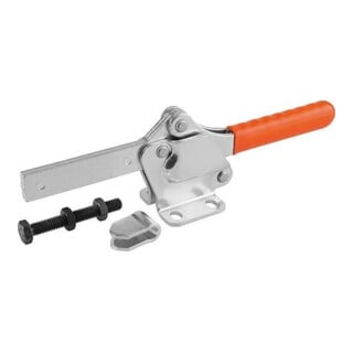 KIPP Schnellspanner Standard Fuß waagrecht horizontal voller Haltearm Stahl verzinkt