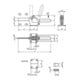 KIPP Schnellspanner Standard Fuß waagrecht horizontal voller Haltearm Stahl verzinkt
