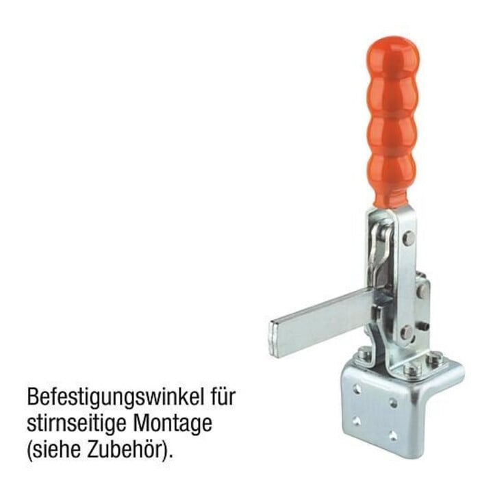 KIPP Schnellspanner Standard Fuß waagrecht vertikal voller Haltearm Stahl verz.