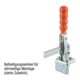KIPP Schnellspanner Standard Fuß waagrecht vertikal voller Haltearm Stahl verz.