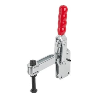 KIPP Schnellspanner Standard L=177 Stahl Kunststoff rot Fuß senkrecht