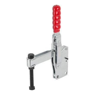 KIPP Schnellspanner Standard L=229,2 Stahl Fuß senkrecht Kunststoff rot