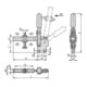 KIPP Schnellspanner Standard L=229,2 Stahl Fuß senkrecht Kunststoff rot