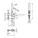 KIPP Schnellspanner Standard M6x50 Kunststoff orange Fuß senkrecht Stahl