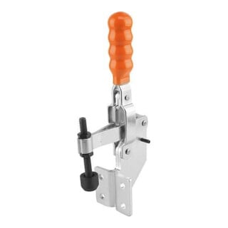 KIPP Schnellspanner Standard Stahl Fuß abgewinkelt Kunststoff orange M0