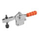 KIPP Schnellspanner Standard Stahl M08x60 Kunststoff orange Fuß senkrecht